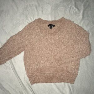 BLUSH FOREVER21 VNECK SWEATER